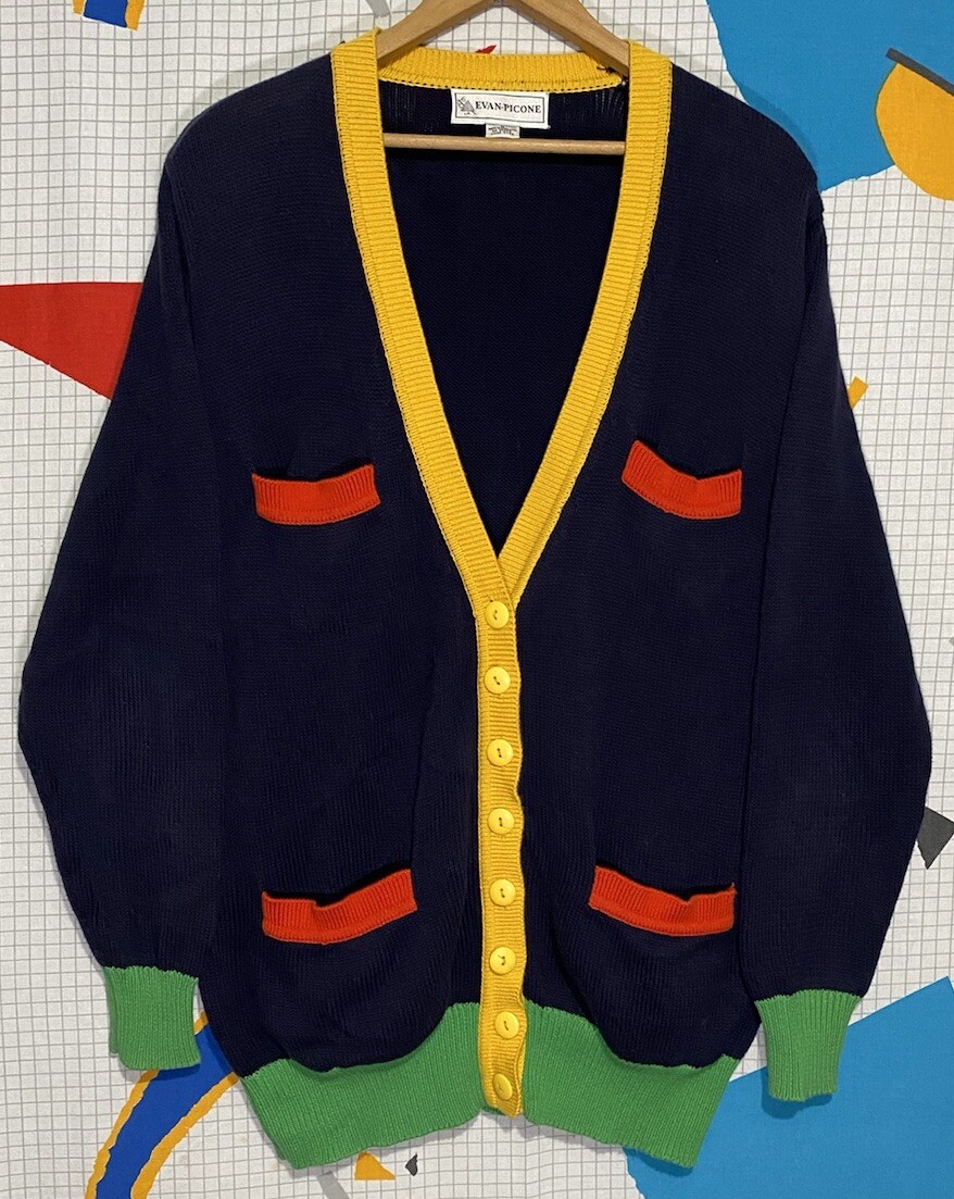 トップス vintage 80s dezert 2tone cardigun トップス vintage 80s dezert 2tone cardigun 1980s 2-tone Knit