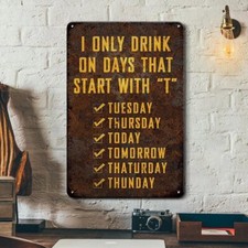 Funny Signs for Man Cave Stuff Bar Accessories for the Home Tin Metal Signs 8x12