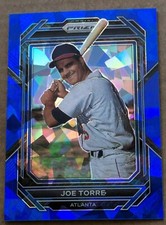 2023 Panini Prizm Blue Cracked Ice Prizm #292 Joe Torre Atlanta Braves