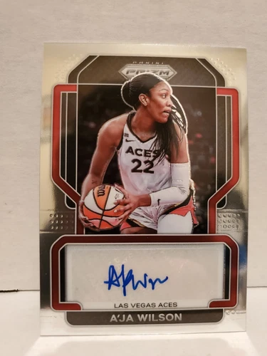 A'Ja Wilson 2022 Panini Prizm WNBA Signatures Signed Auto Las Vegas Aces