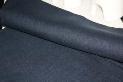 Ikea Stoff Aina Meterware 100% Leinen Dunkelblau ca 300x150cm