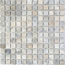Travertinmosaik Argento Cucina Rivestimento Pietra 43-47023_B 1 Mosaikblatt