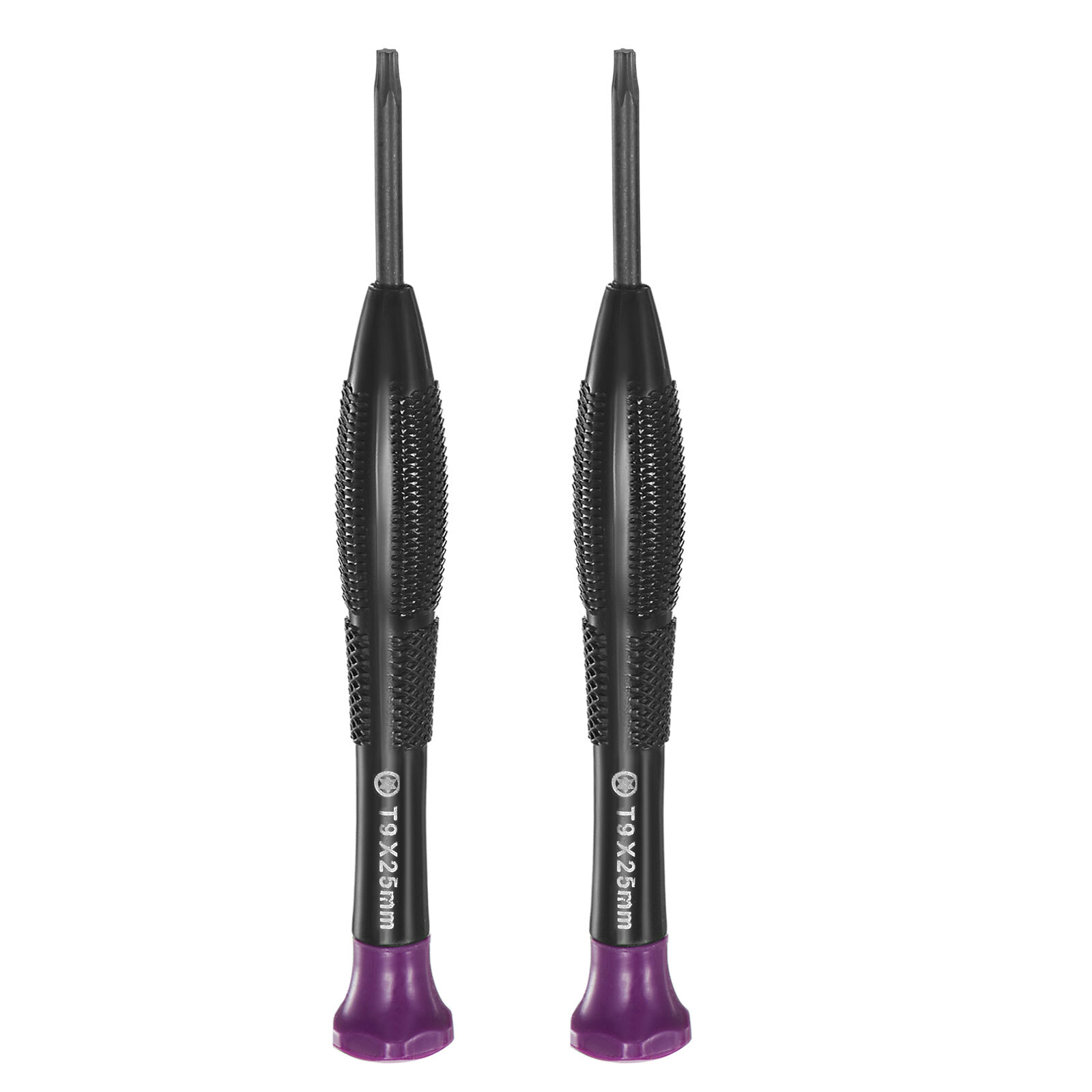 2-Piece T9 Torx Screwdriver Set with Swivel Head and Non-Slip Grip