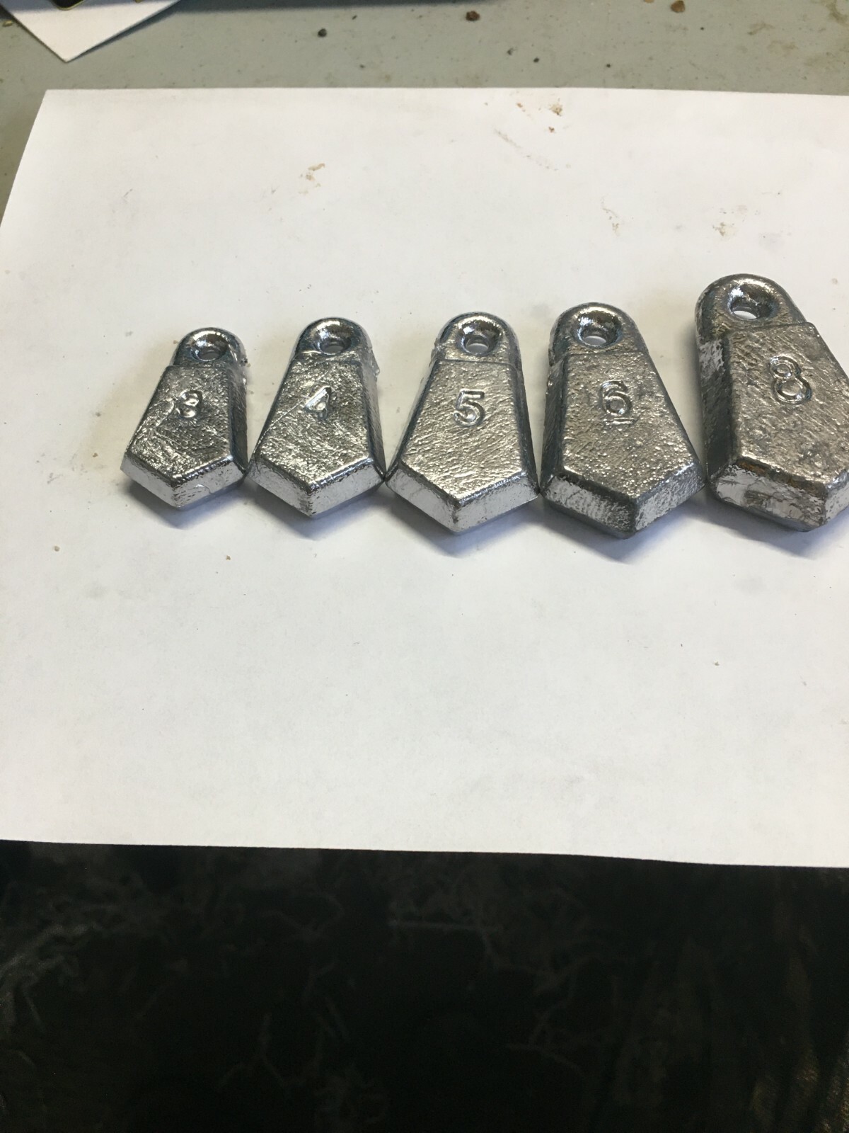 flat bank sinkers 3,4,5,6,8 packs of ten sinkers eBay