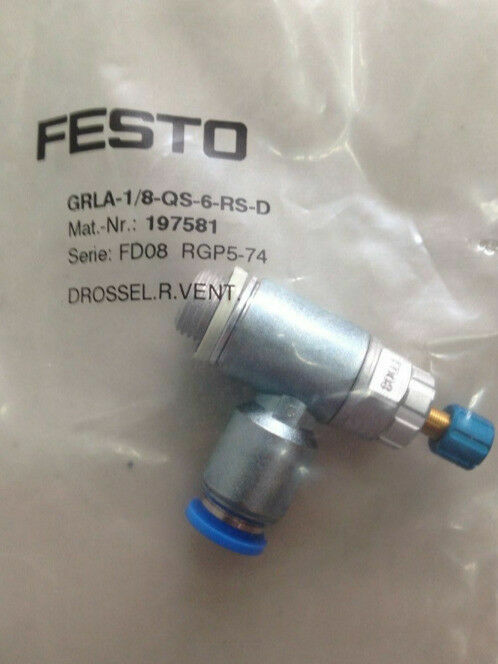 1PC New Festo GRLA-1/8-QS-6-RS-D 197581 Valve #FES