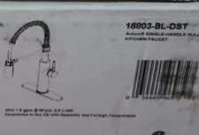 Delta Antoni 18803-BL-DST Pre-Rinse Semipro Spray Kitchen Faucet Matte Black NEW