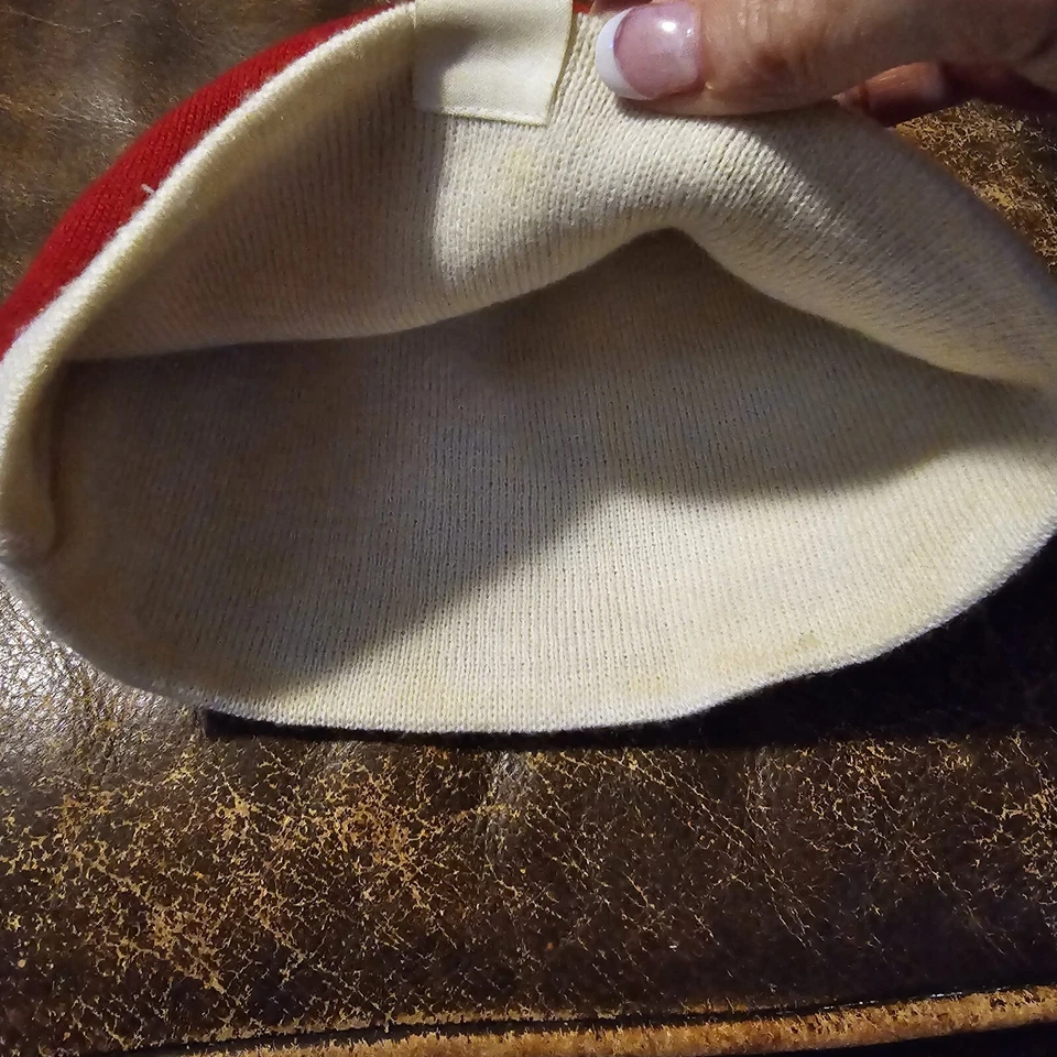 De Colección Wisconsin Gorro Gorra O/S Rojo Crema Coliseo Atletismo LA Deportes Tejones Foto 4 de 4