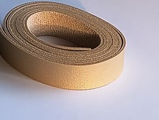 Leather Strip 72" long x 3/4"wide 1/16" thick- Gold