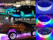 JHB 15.5" QUAD ROW RGB CHASING FLOW LED Trucks Wheel Rings APP Remote Rim Lights