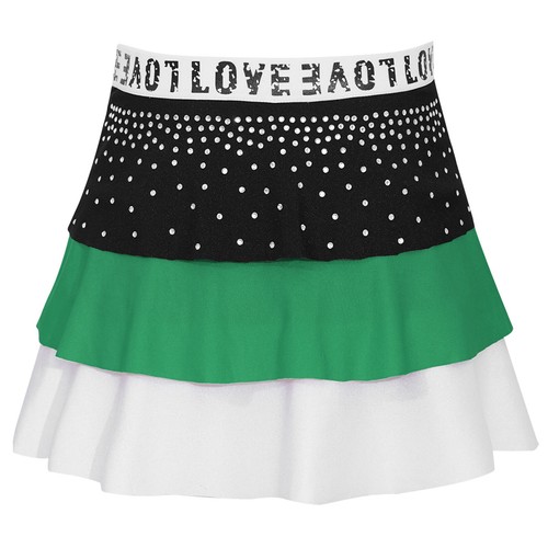 Kids Girls Dress Ruffled Skirt Tiered Dancewear Cheerleading Christmas A-Line - Picture 22 of 46