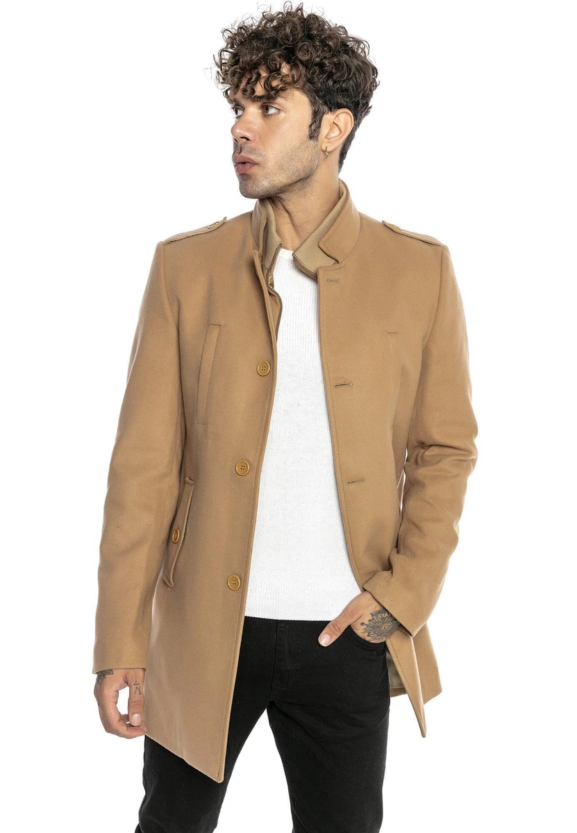 Redbridge Men's Coat Trench Coat Jacket Wool Jacket Slim-Fit