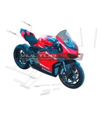Kit adesivi bianchi design SUPERLEGGERA Moto Ducati Panigale V4R  "V762V4R"