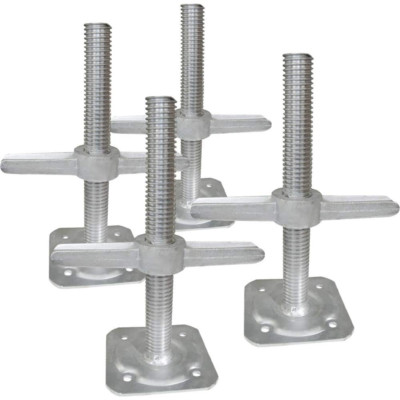 Scaffolding Platform Leveling Jack 4Pc Steel Baker Style Foundation Construction