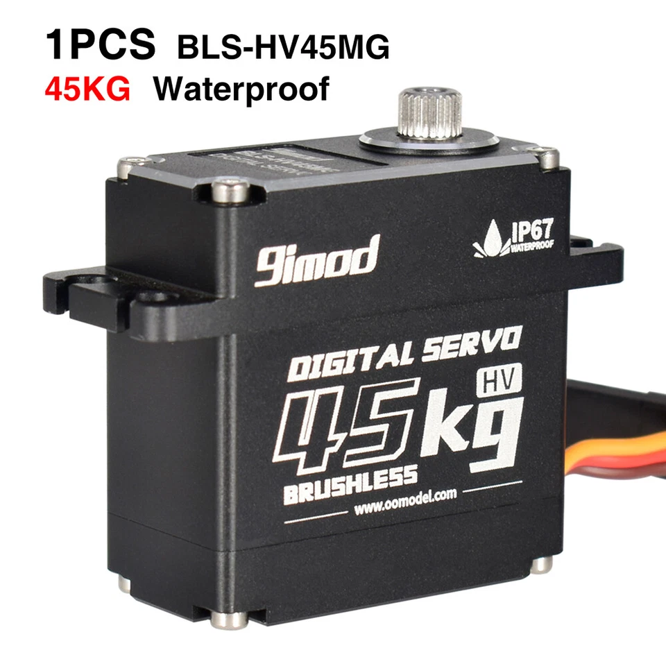 9imod BLS-HV45MG Waterproof 45KG Metal Brushless Digital Servo for RC Car Boat - Image 2 of 4