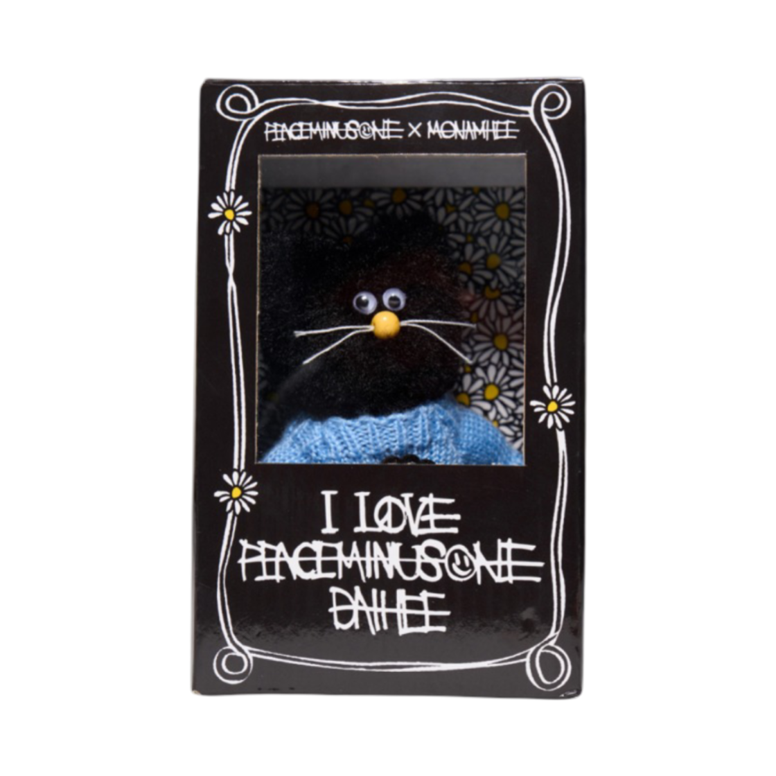 Monamhee x Peaceminusone Daihee Plush Keyring Black Cat with