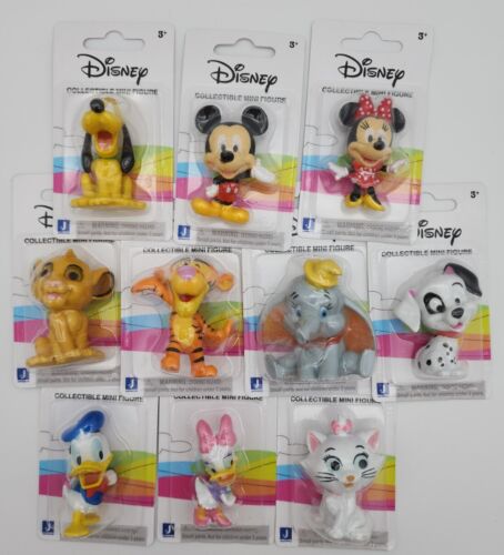 Disney Collectible Mini Figures 2.75" Set of 10 Easter Cake Mickey Minnie Dumbo - Photo 1/2