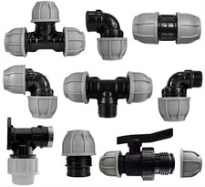MDPE Compression Fittings - 20mm, 25mm, 32mm, 40mm, 50mm Pipe Connectors