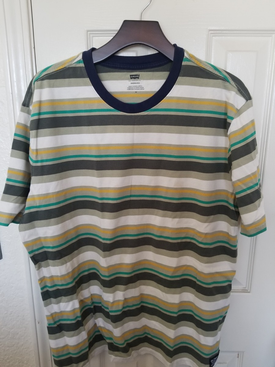 Levi's Stay Loose Striped Ringer T-Shirt Retro 90s Oversized