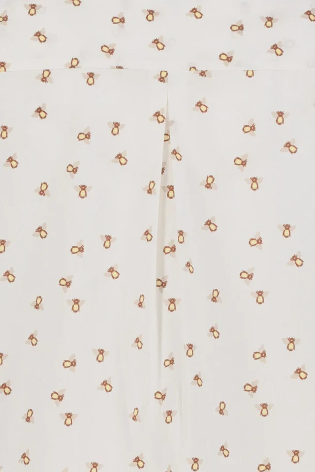 Top túnica para mujer Ex Ulla Popken manga 3/4 estampado abeja en marfil Foto 3 de 3