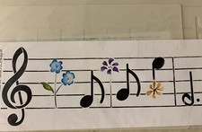 NEW Music Note Border STENCILED INTERIORS 7 x 27 Decorative wall Stencil decor  