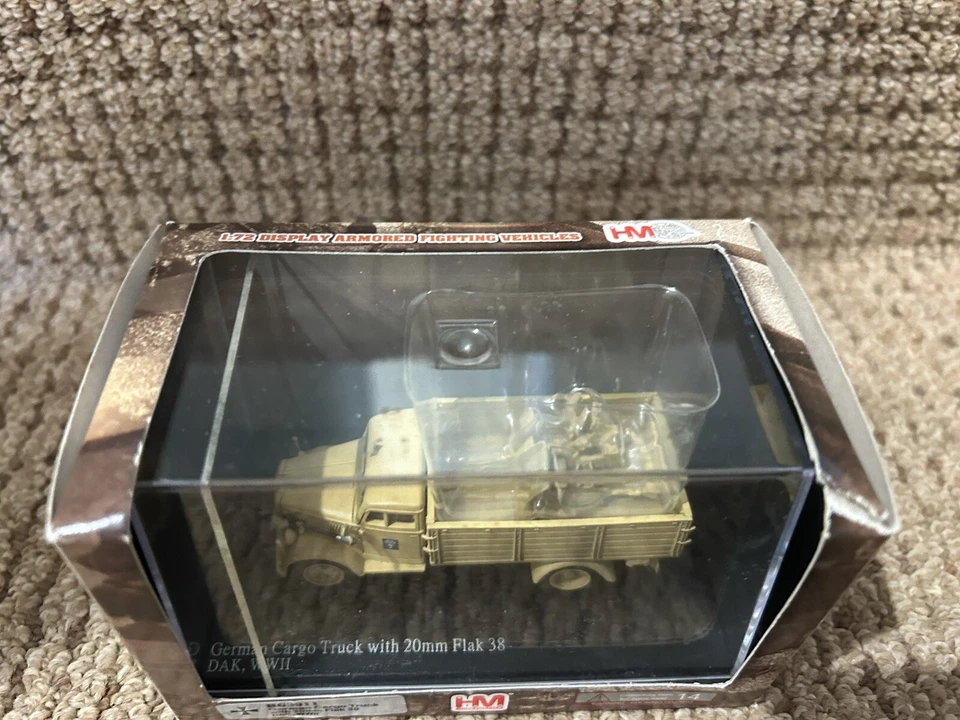 Hobby Master 1:72 German Cargo Truck w/20mm Flak 38, DAK N. Africa, No. HG3911 - Image 2 of 4