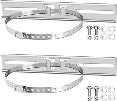 Pole Mounting Kits Stainless 300*50 mm Brackets with Adjustable 50-200mm Clam...