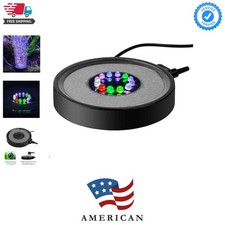 Multi-Colored Aquarium LED Bubbler Stone Disk, Fish Tank Bubbler with Auto Co...