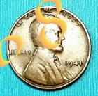 1941 Lincoln Wheat Penny No Mint Mark - ERRORS "L"-On Rim & Elevated "W"  5547nv — photo 4