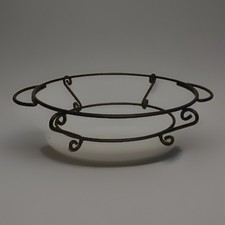 Black Metal Oval Caserolle dish Stand Ornate ...