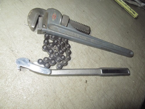 vintage craftsman pipe wrench & chain wrench some restoration - Picture 18 of 19