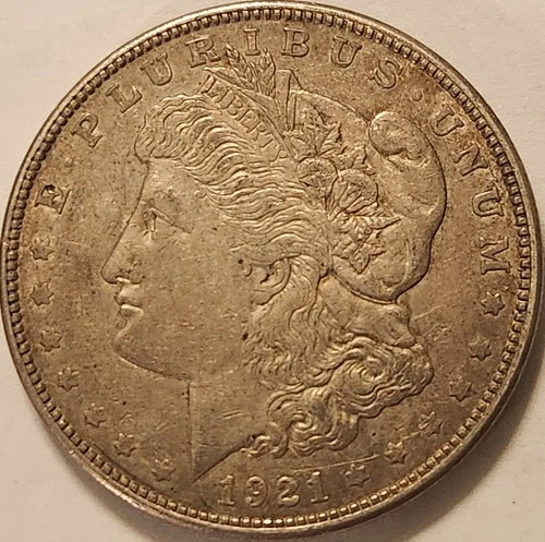 1921-D Morgan Silver Dollar AU Better Detail Strong Strike Nice Eye Appeal