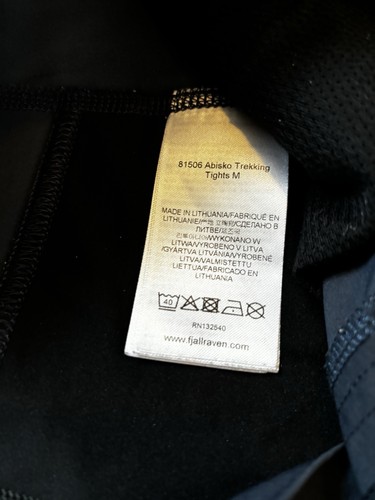Fjallraven Abisko Trekking Hiking Outdoors 81506 Black Tights Men’s Size XS - Picture 5 of 7
