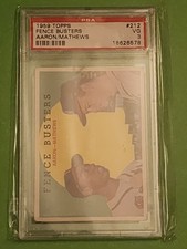 Hank Aaron Ed Mathews 1959 Topps Fence Busters B #212 Milwaukee Braves PSA 3