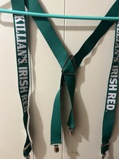 Rare  Killian's Irish Red  Suspenders St. Patrick's Day Green Double Front/Back