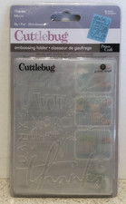 Cuttlebug Provo Craft 3D Embossing Folders THANKS 37-1134 Merci Gracias Danke