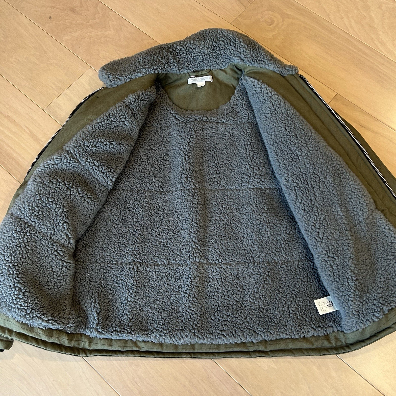 Outerknown Hunter Shearling Lined Olive Men's Lar… - image 4