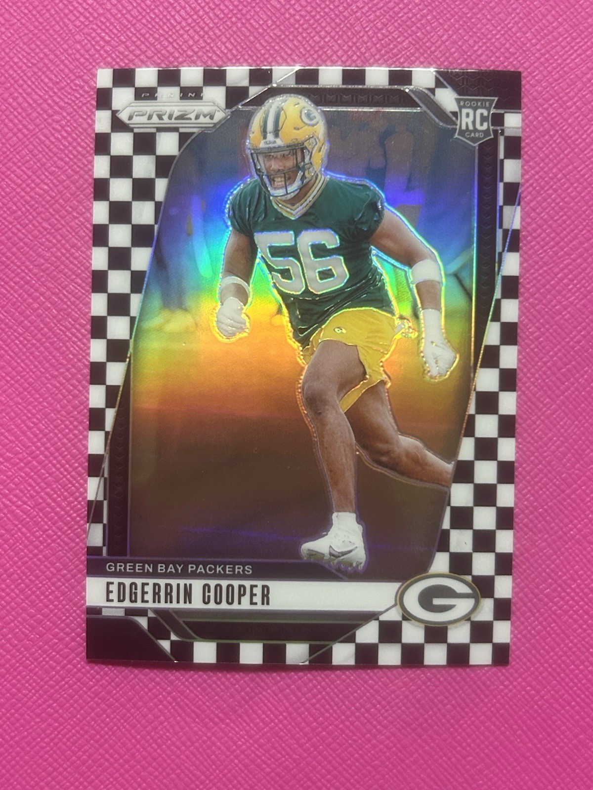 2024 Panini Prizm Edgerrin Cooper RC Black and White Checker Rookie #331 Packers