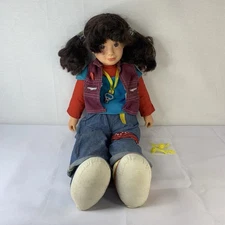 Vintage Punky Brewster 20" Plush Doll w/ Bandanna 1984 NBC Lewis Galoob Toys