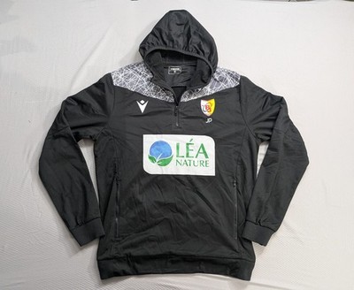 Macron Barbezieux Jonzac France Rugby Team Training Hoodie Jacket Men's XL