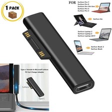 USB Type C PD Converter Charger Adapter for Microsoft Surface Pro 3/4/5/6/7/8 Go