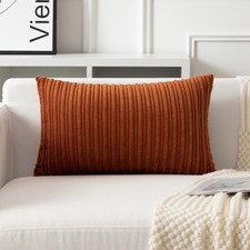 UGASA Fall Velvet 12x20 Inch Lumbar Soft Throw Pillow Cover Boho Farmhouse De...