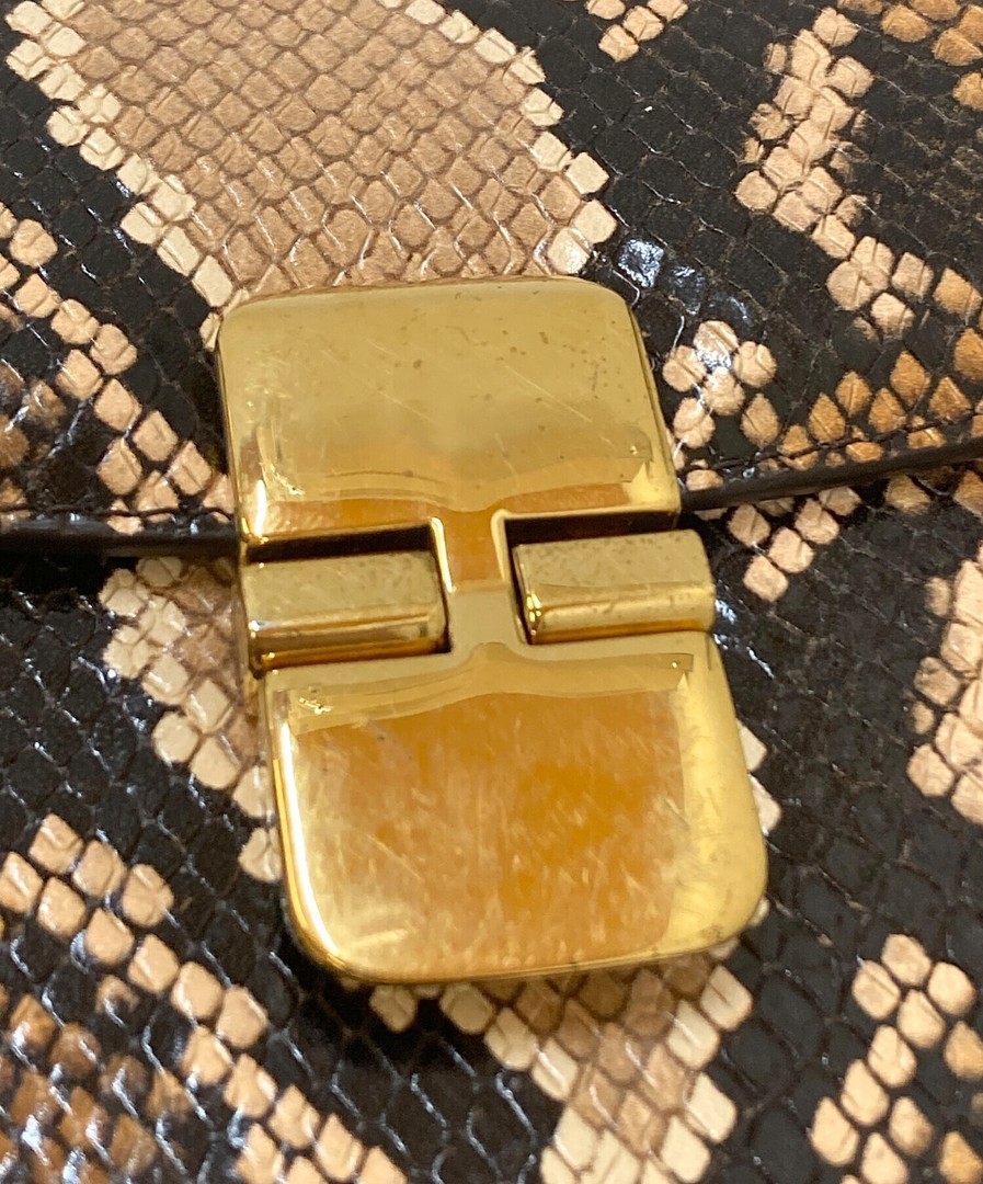 A.P.C. Python Pattern Shoulder Bag Brown Authenti… - image 6