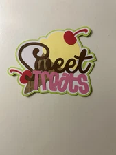 Sweet Treats Scrapbook Title Handmade Paper Pierced Die Cut
