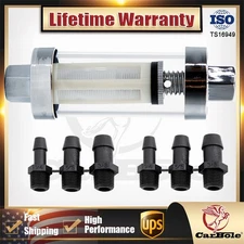 Universal Fuel Filter In-Line 1/4 Inch/ 5/16 Inch/ 3/8 Inch Inlet/Outlet 9706 US