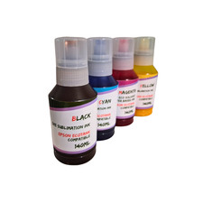 4- 140ml Dye Sublimation Ink for Epson ET-3958 ET-4958 Printers