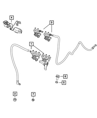 Genuine Mopar Alternator And Starter Wiring 68073156AB
