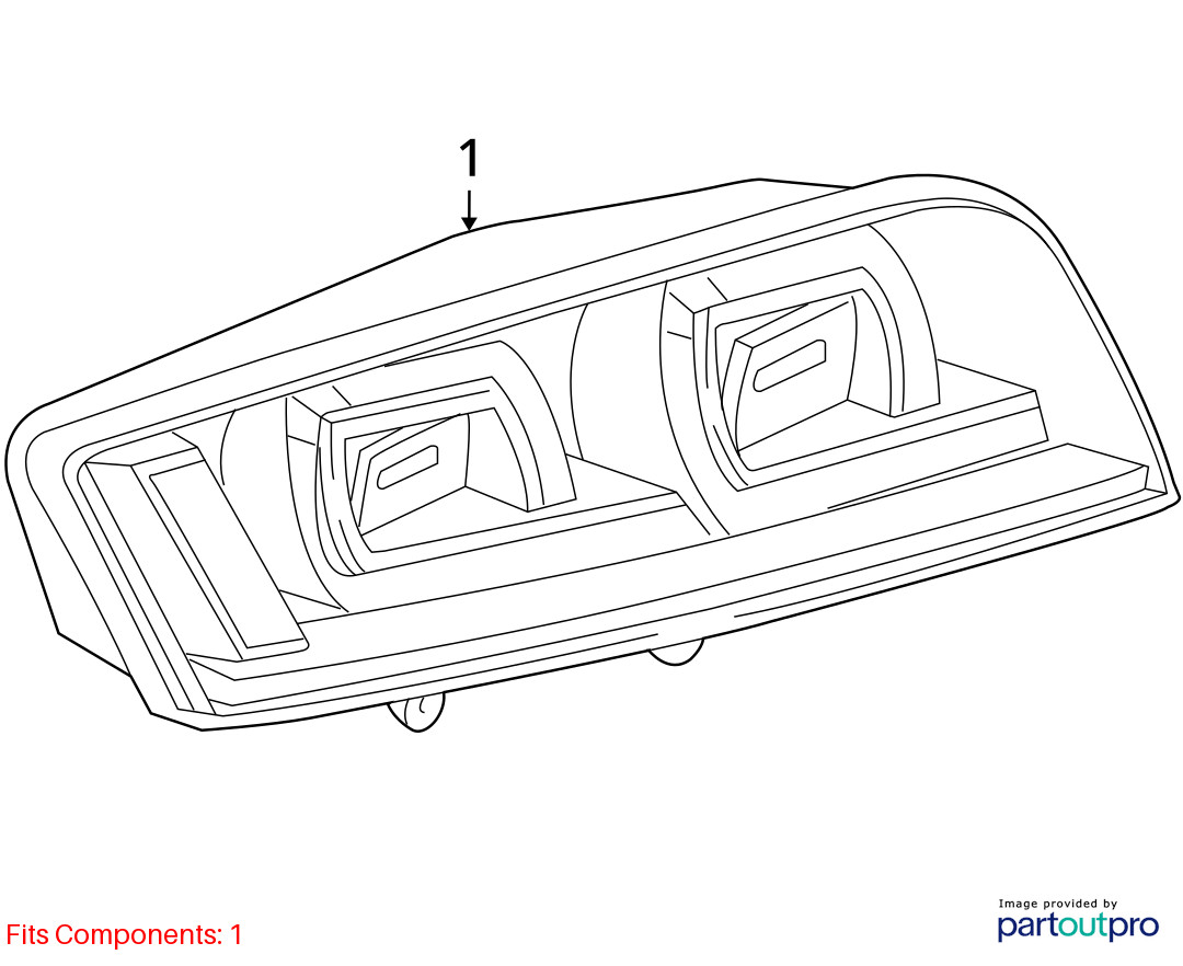 Audi R8 Rear Left Driver Side LED Tail Light Lamp Black Trim 2008 - 2012 OEM