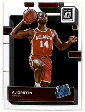 2022-23 Donruss Optic Rated Rookies Signatures AJ Griffin RC Atlanta Hawks #204