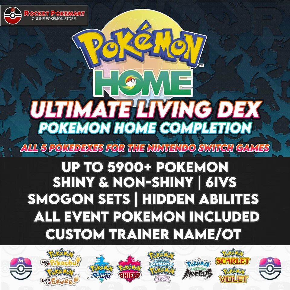 Full Origin Living Dex | Pokemon Home Completion | Definitive Edition | COMPLETE