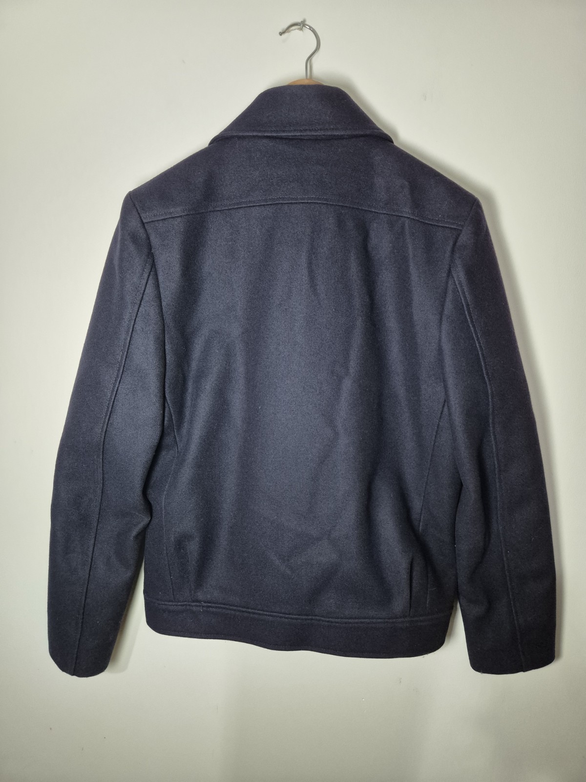 Cos Pea Coat Size 46 Measurements In Description Wool Dark Blue Womens image 2